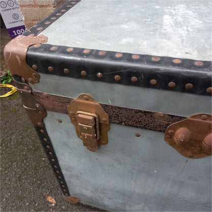 Early C20th Metal Travelling Trunk - Miscellaneous