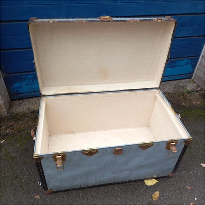 Early C20th Metal Travelling Trunk - Miscellaneous