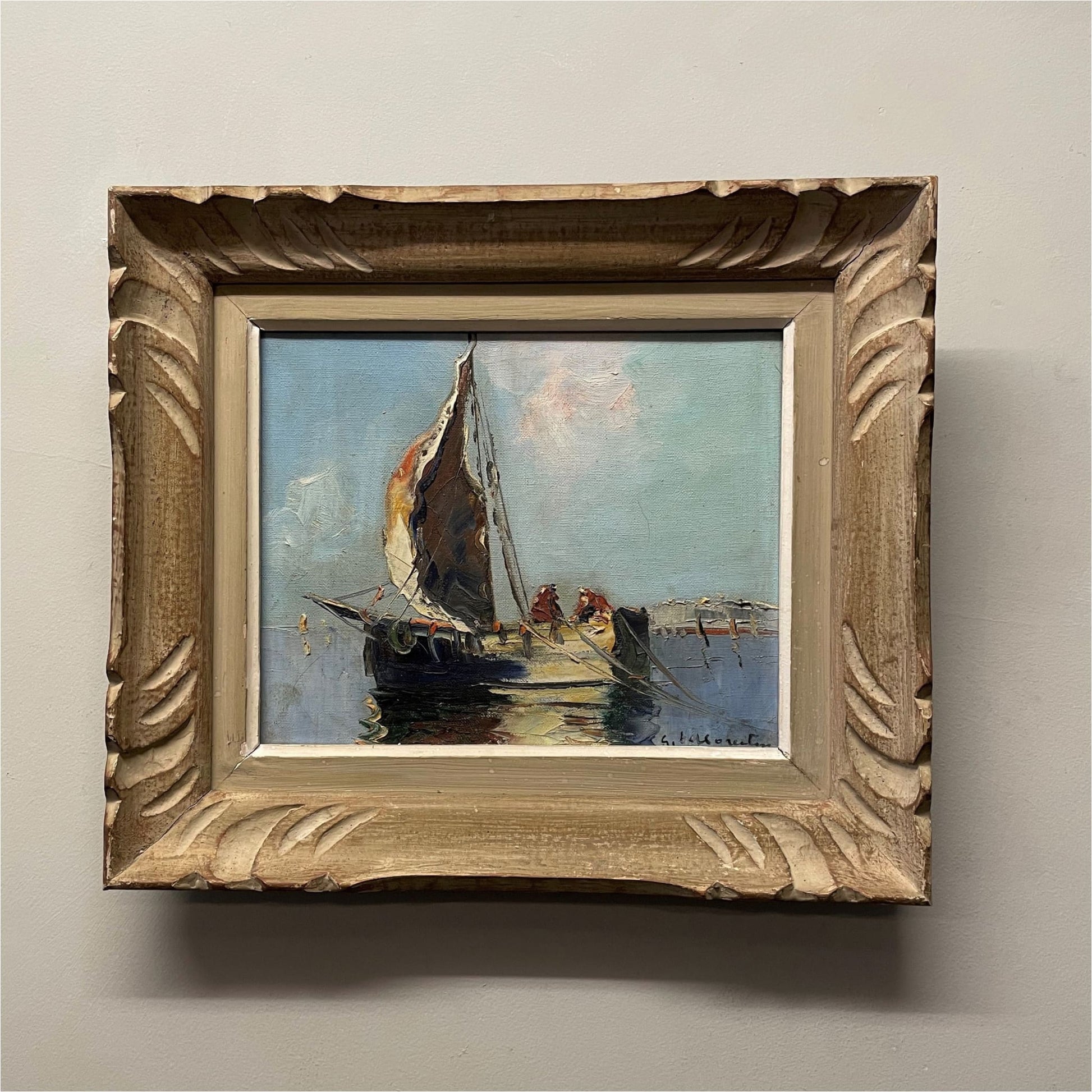 Figures On A Boat - Art