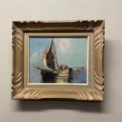 Figures On A Boat - Art