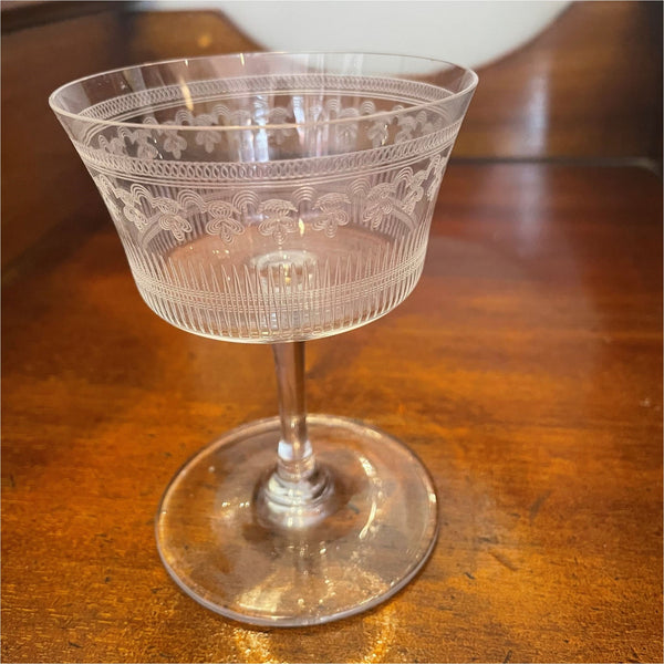 Five French Champagne Coupes - Glass
