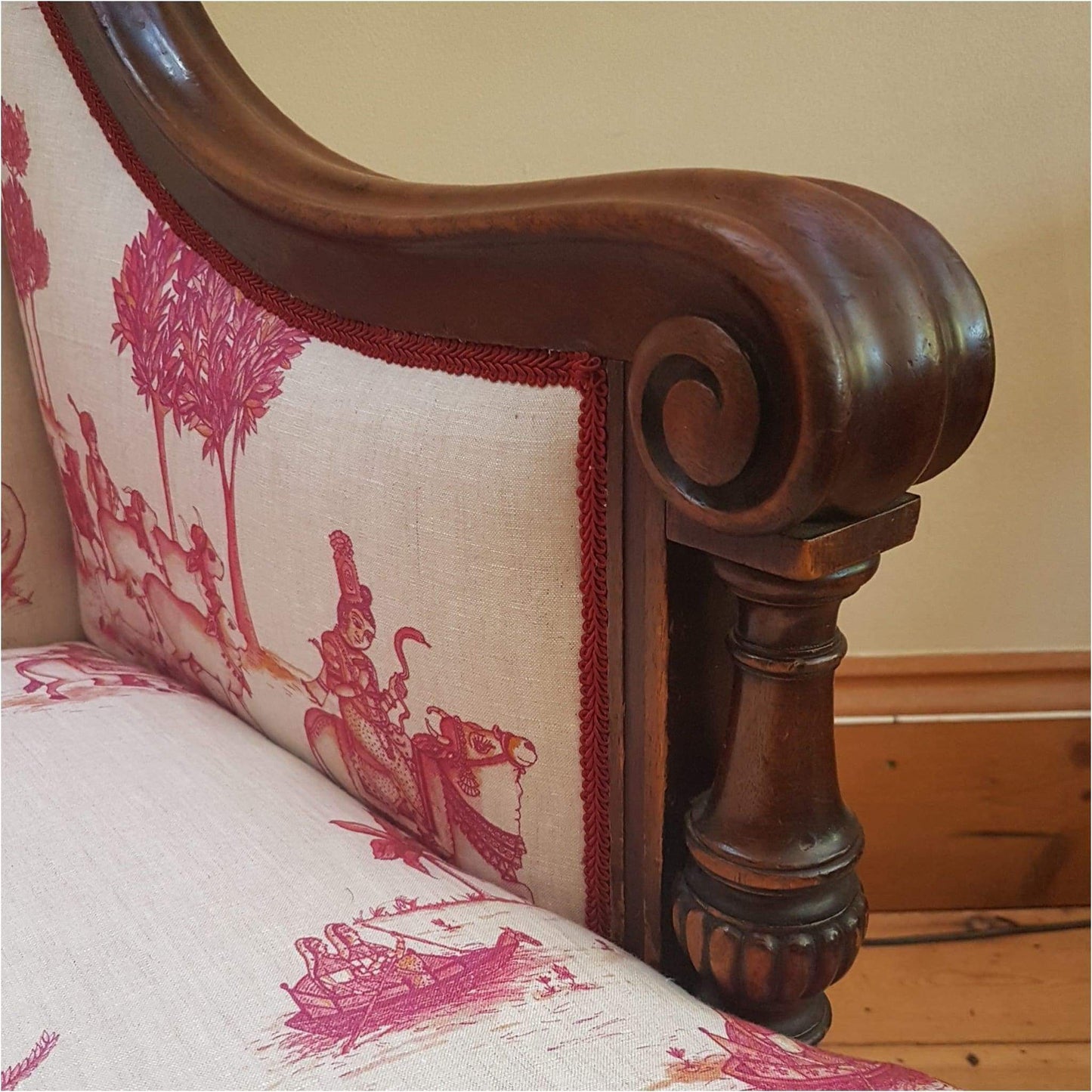 Furniture - C19th Empire Style Showframe Armchair
