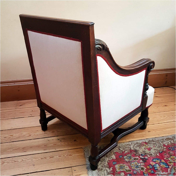 Furniture - C19th Empire Style Showframe Armchair
