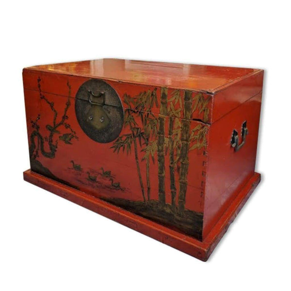 Furniture - Chinese Red Lacquer Chest