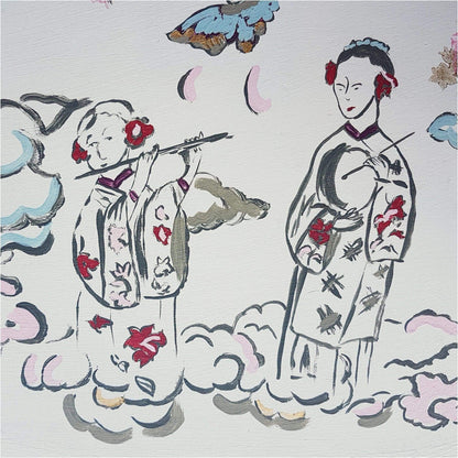 Furniture - Painted Mahogany Table