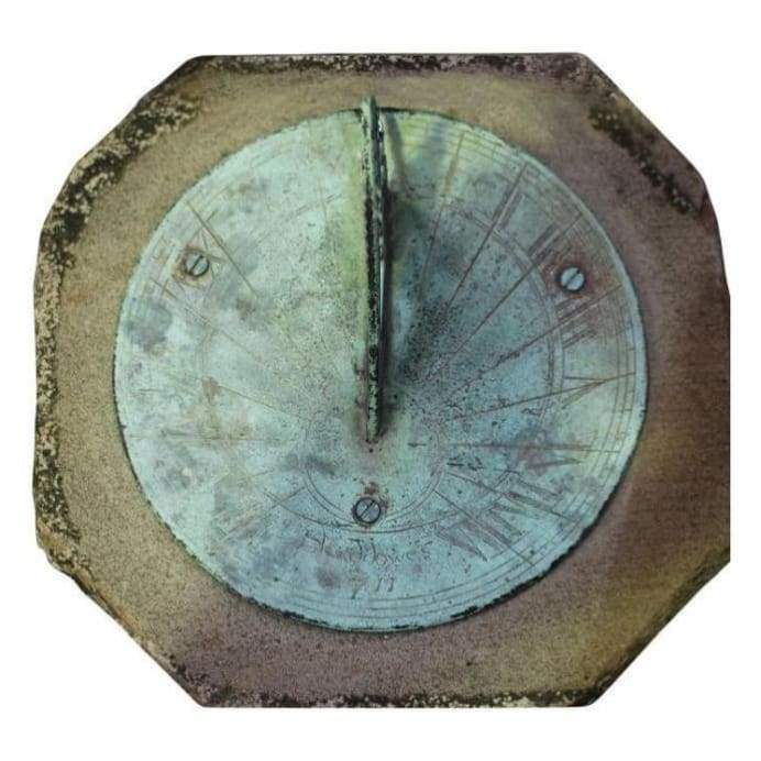 Garden - Bronze Sundial On A Cast Composition Pedestal