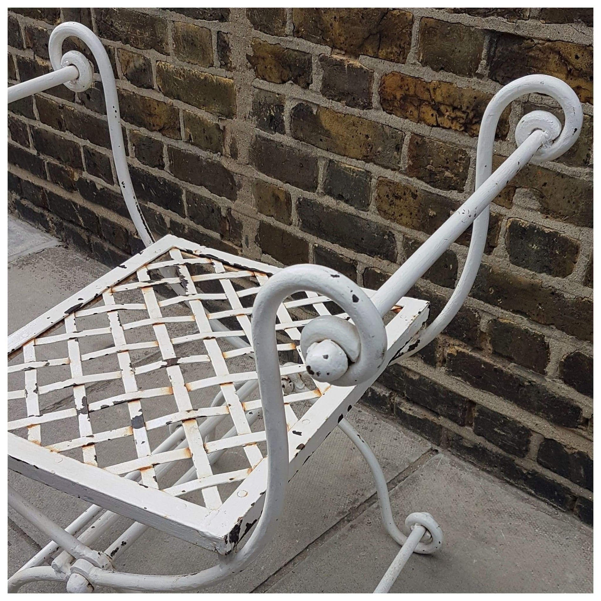 Garden - Scroll Armed Stool