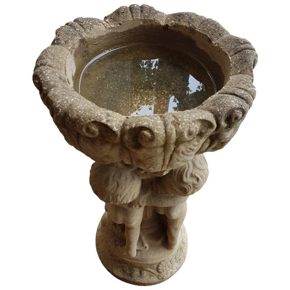 Garden - Stone Cherub Bird Bath