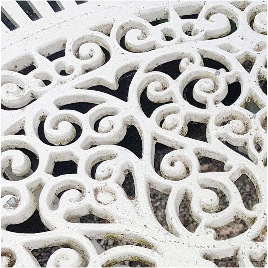 Garden - White Coalbrookdale Style Cast Aluminium Garden Table