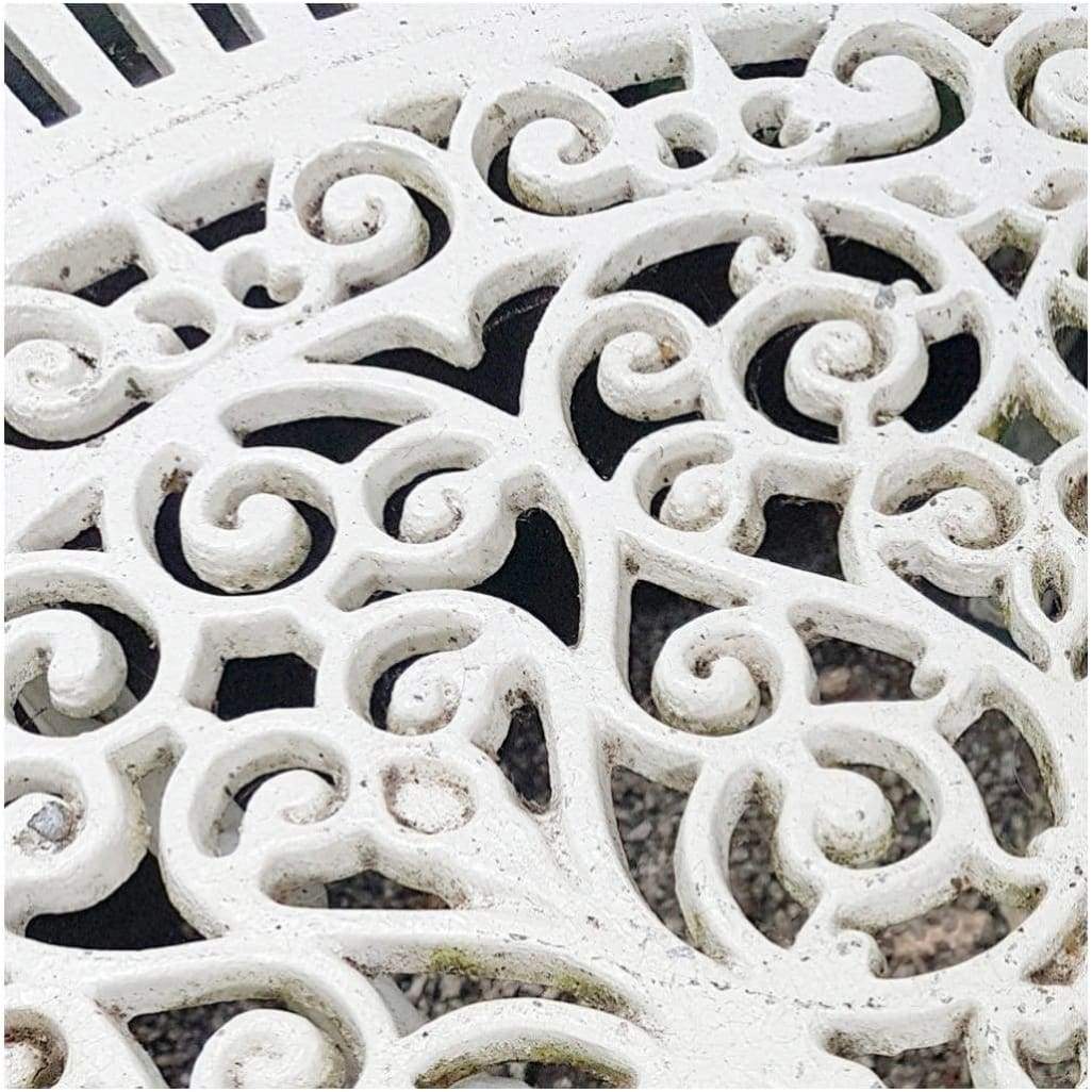 Garden - White Coalbrookdale Style Cast Aluminium Garden Table