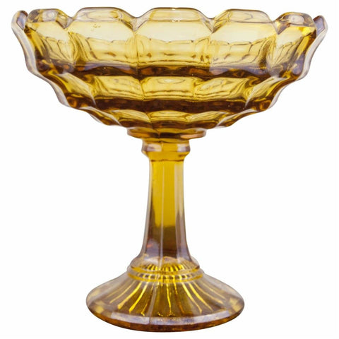 Glass - 1930's Amber Glass Comport