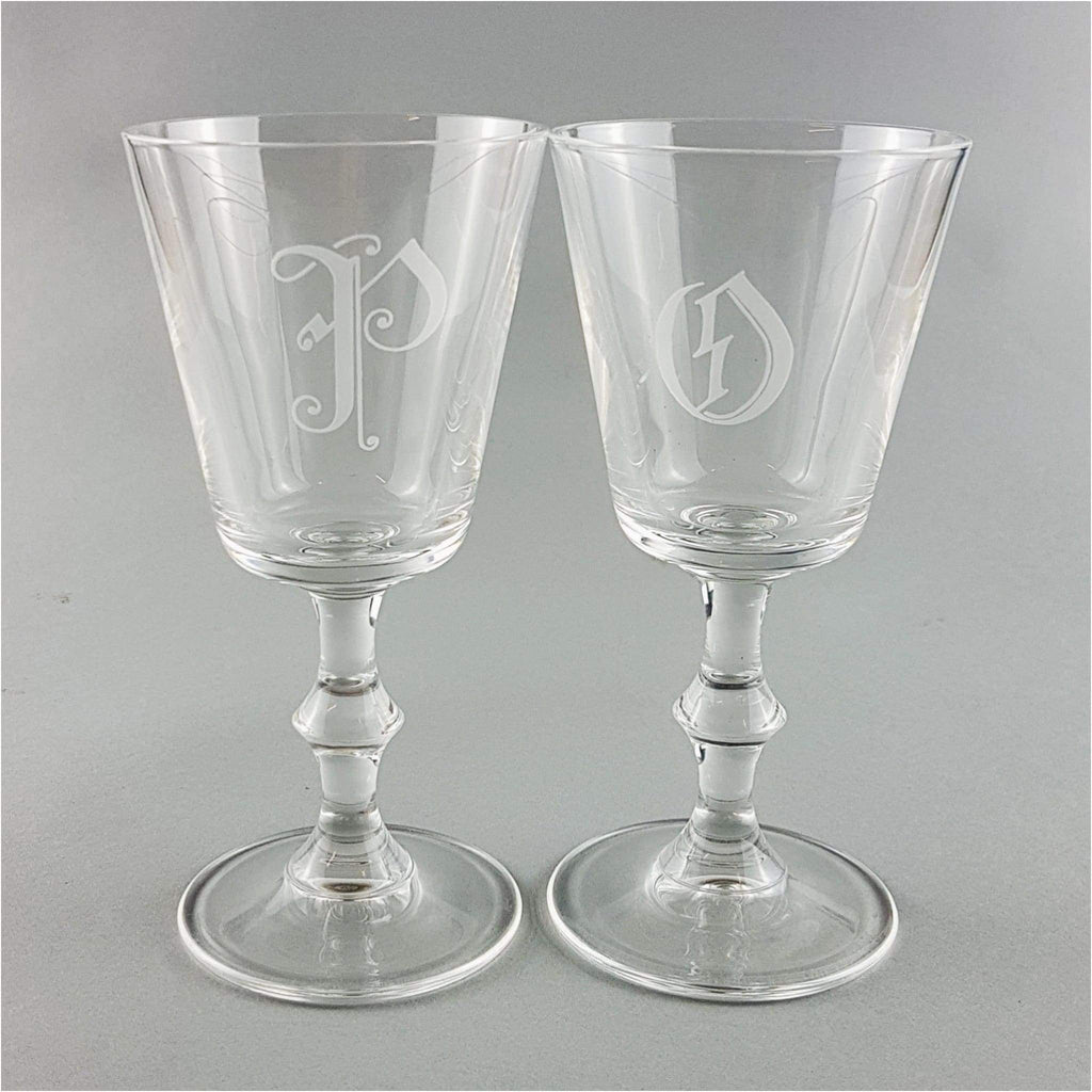 Glass - Crystal Initialled Goblet