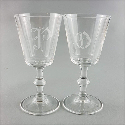 Glass - Crystal Initialled Goblet