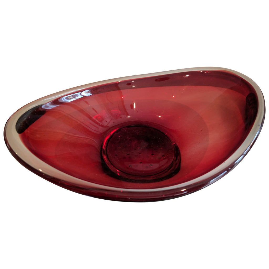 Glass - Red Glass Dish