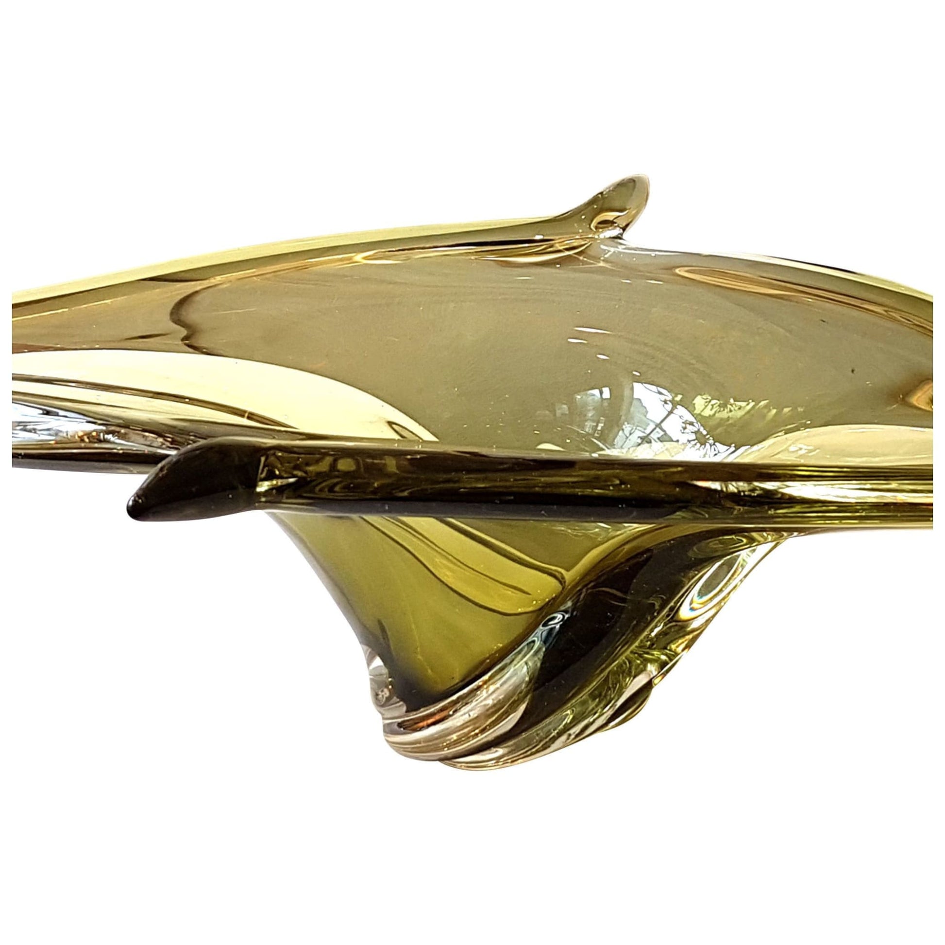 Glass - Swirling Pale Green Glass Bowl