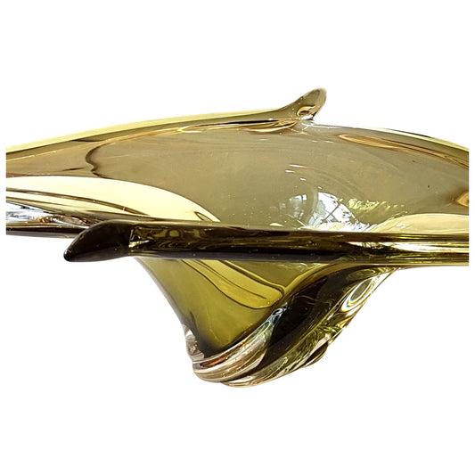 Glass - Swirling Pale Green Glass Bowl