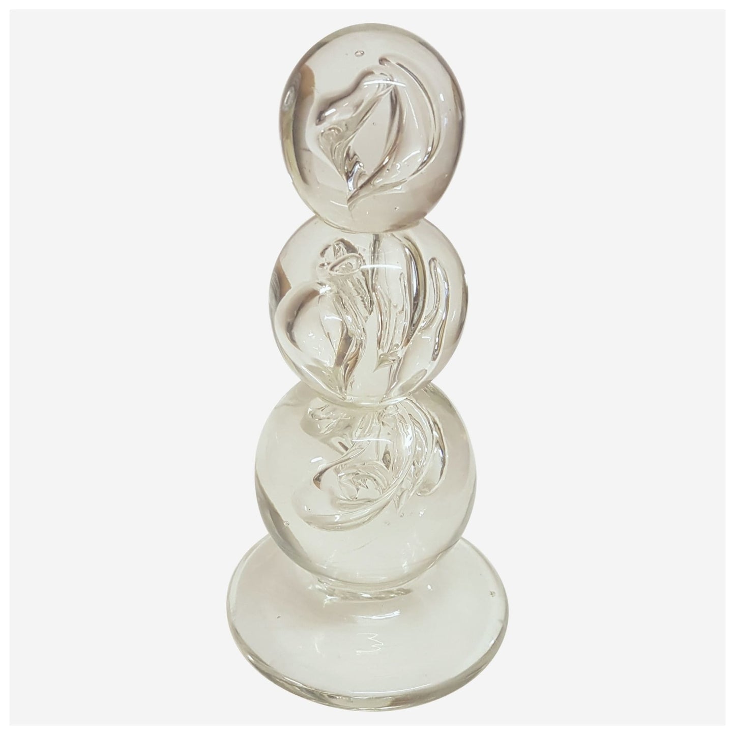 Glass - Three Sphere Glass Sculpture