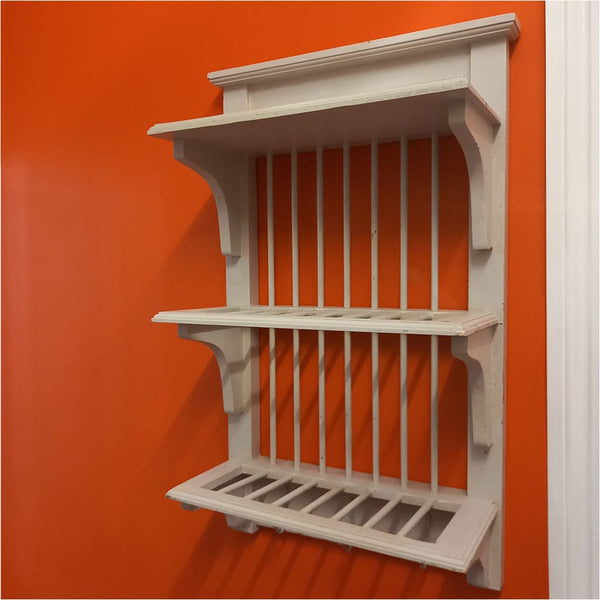 Grey Painted Plate Rack - Miscellaneous