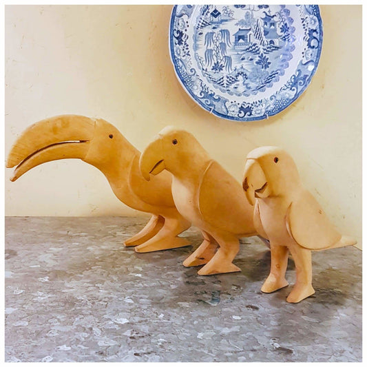 Miscellaneous - Hand Carved Tropical Birds