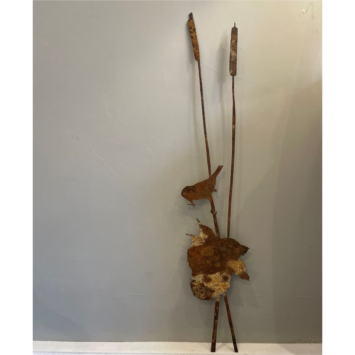 Handcut Zinc Bulrushes - Garden