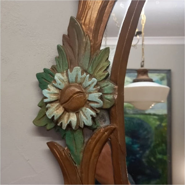 Large Carved Floral Mirror