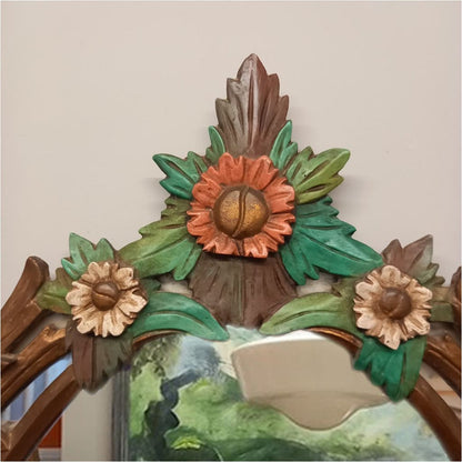 Large Carved Floral Mirror