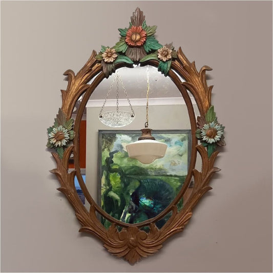 Large Carved Floral Mirror