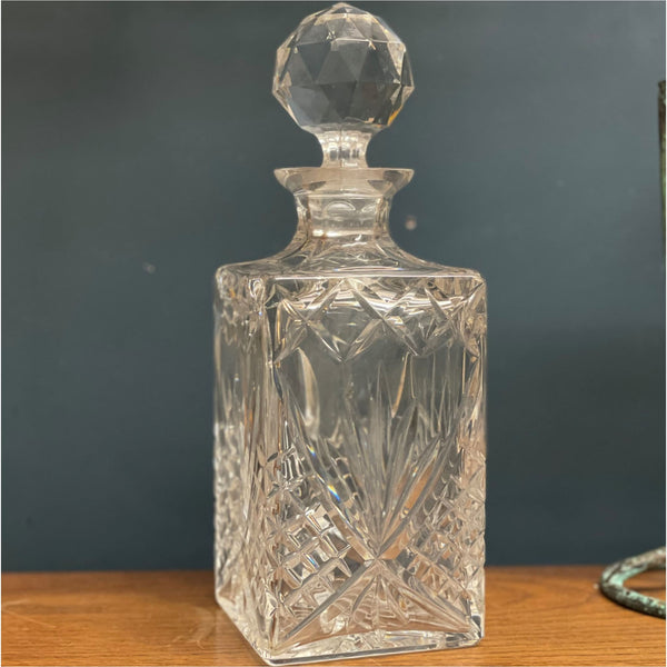 Large Crystal Whisky Decanter - Glass