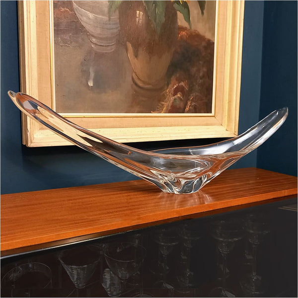 Large Retro Crystal Bowl - Glass