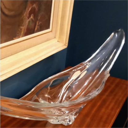 Large Retro Crystal Bowl - Glass