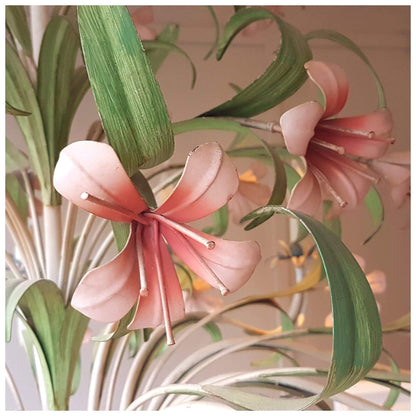 Lighting - French Tole Painted 12-Light Chandelier