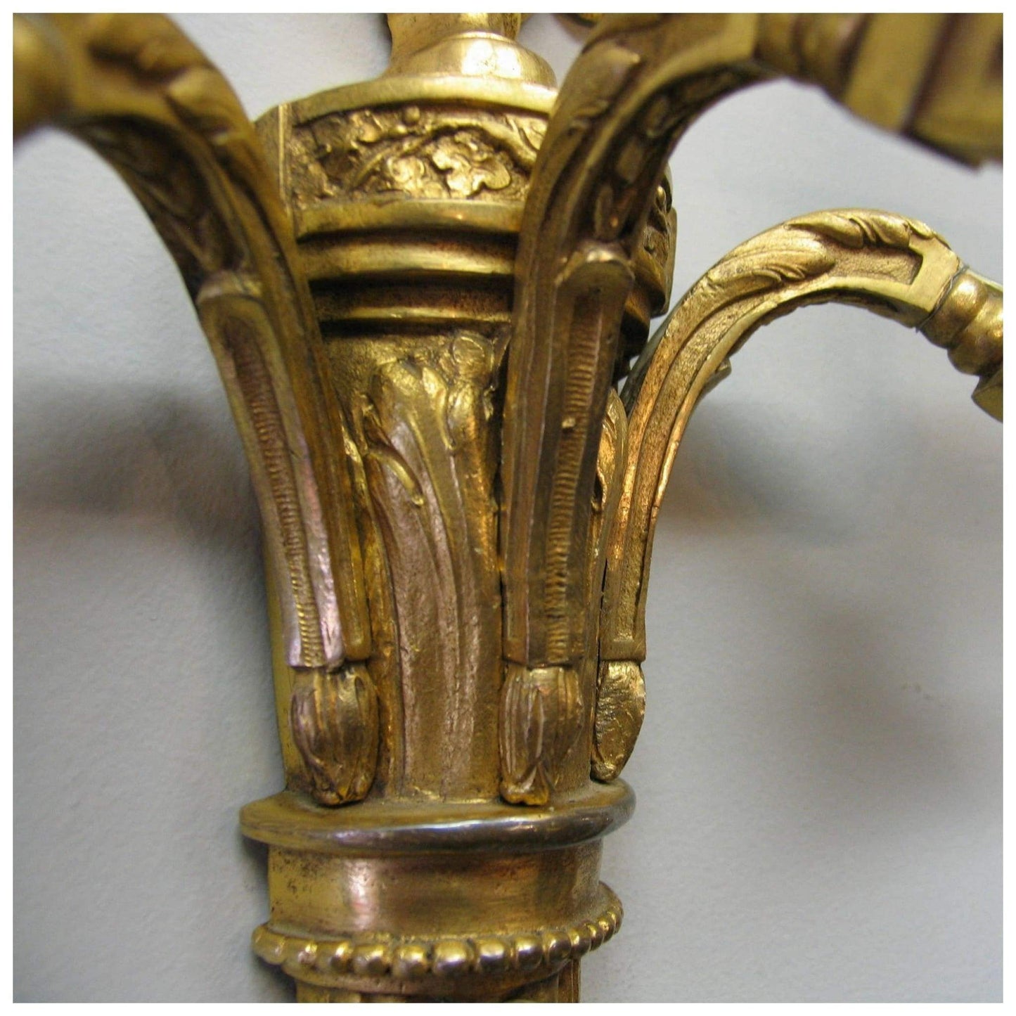 Lighting - Pair Of Early 20th Century Neoclassical Bronze 3-Branch Wall Lights