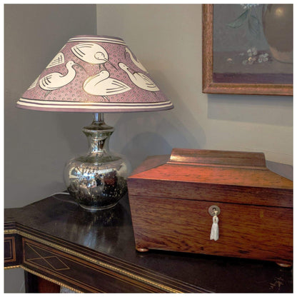 Lighting - Silver Glass Lights With Cressida Bell Lampshades