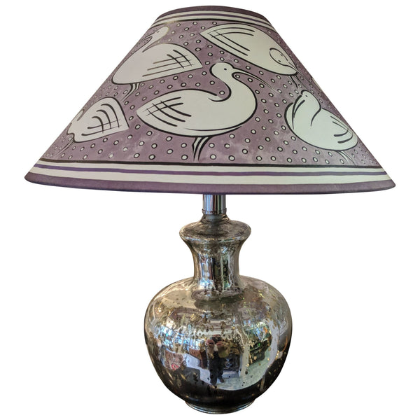 Lighting - Silver Glass Lights With Cressida Bell Lampshades