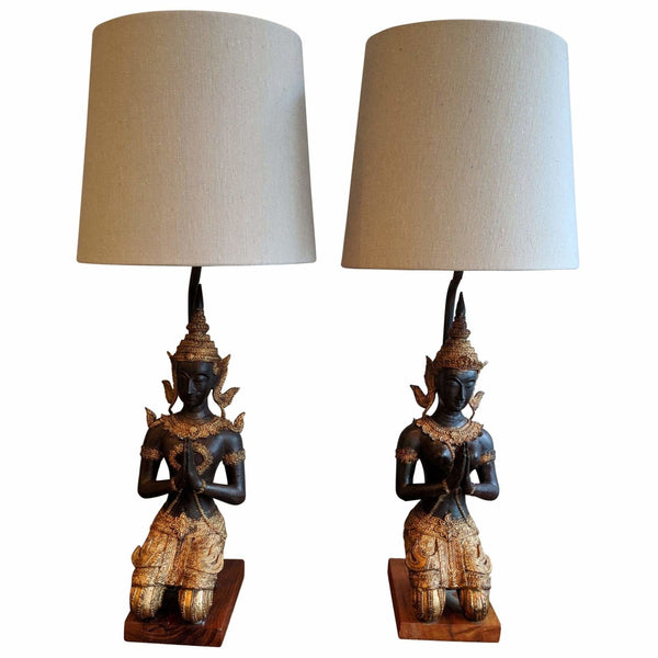 Lighting - Thai Gilt Bronze Table Lamps