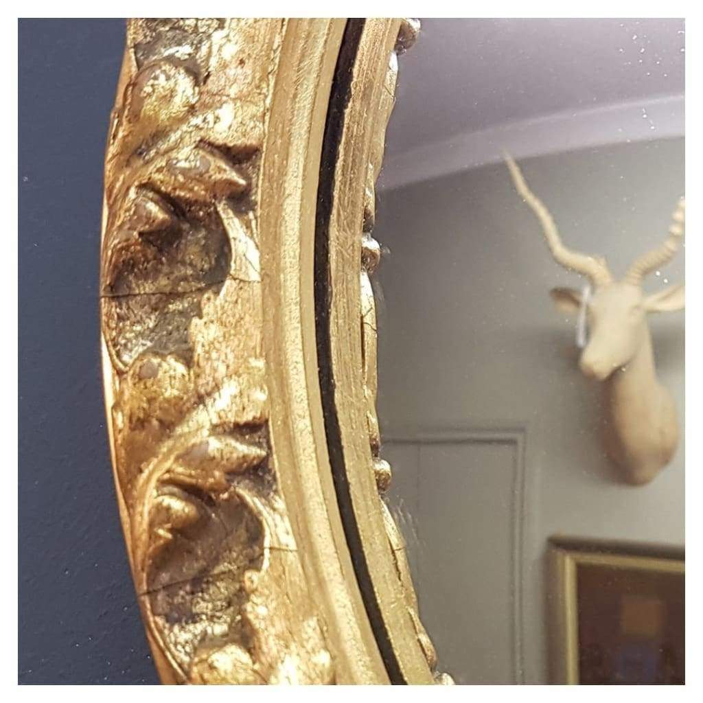 Mirrors - Gilt Round Convex Mirror