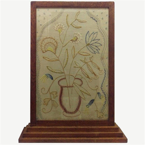 Miscellaneous - Embroidered Oak Fire Screen