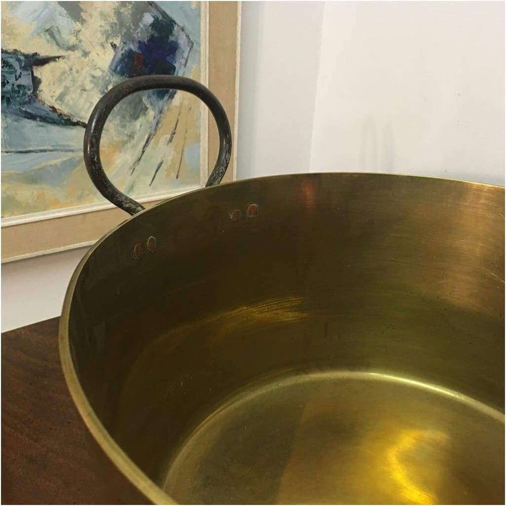 Miscellaneous - Large Heavy Brass Jam Pan