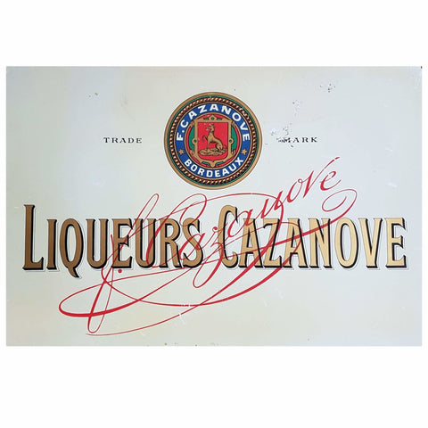 Miscellaneous - Liqueurs Cazanove Advertising Sign