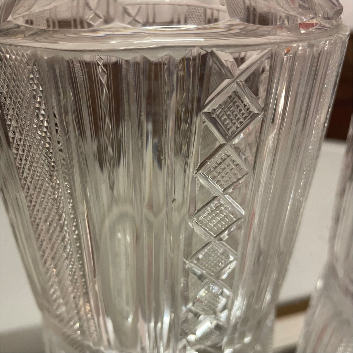 Pair Of Victorian Cut Glass Decanters - Glass