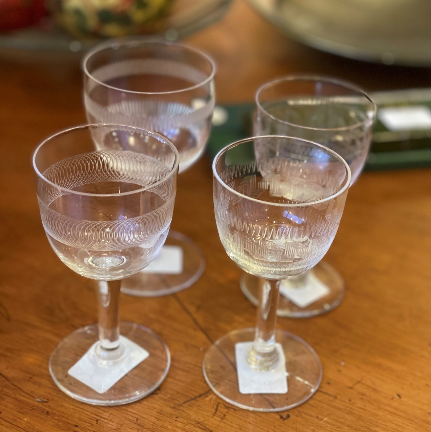 Edwardian Etched Port Glass