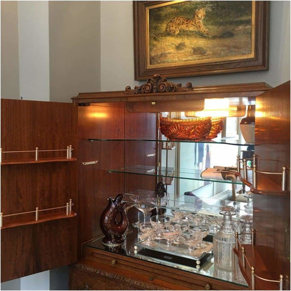 Furniture - Queen Anne Style Walnut Cocktail Cabinet