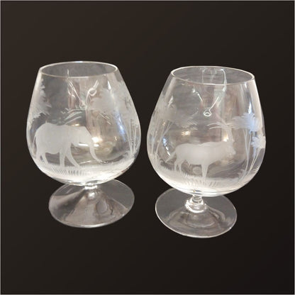 Rowland Ward Brandy Snifters - Glass