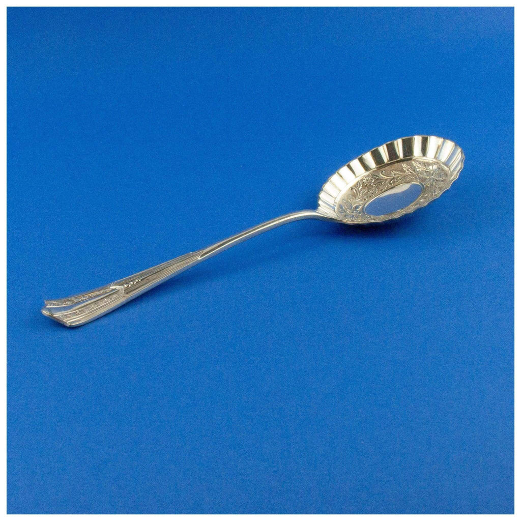 Silver - 1930s Floral Serving Spoon