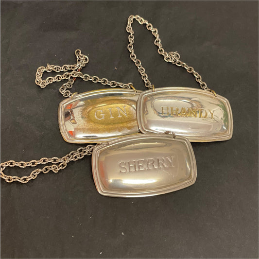 Silver Plated Decanter Label - Silver