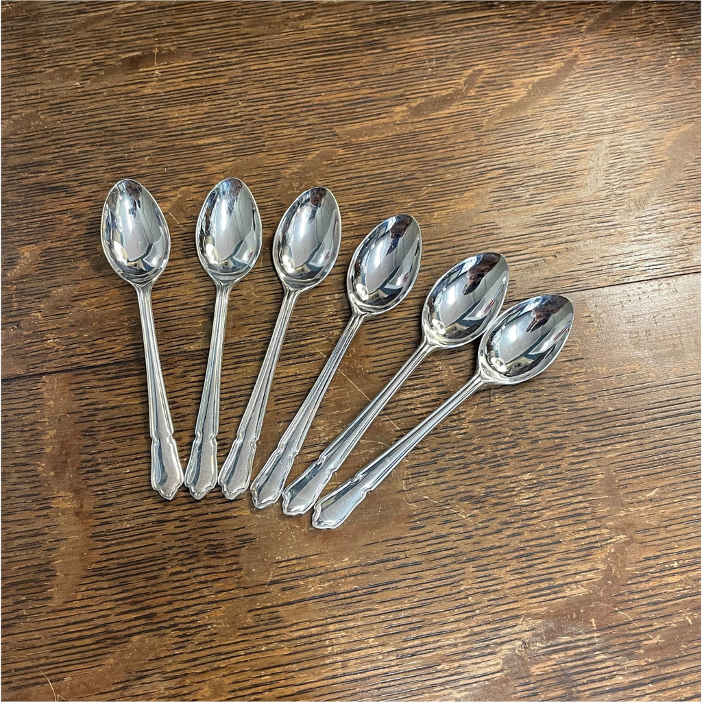 Six Silver Plated Teaspoons - Silver