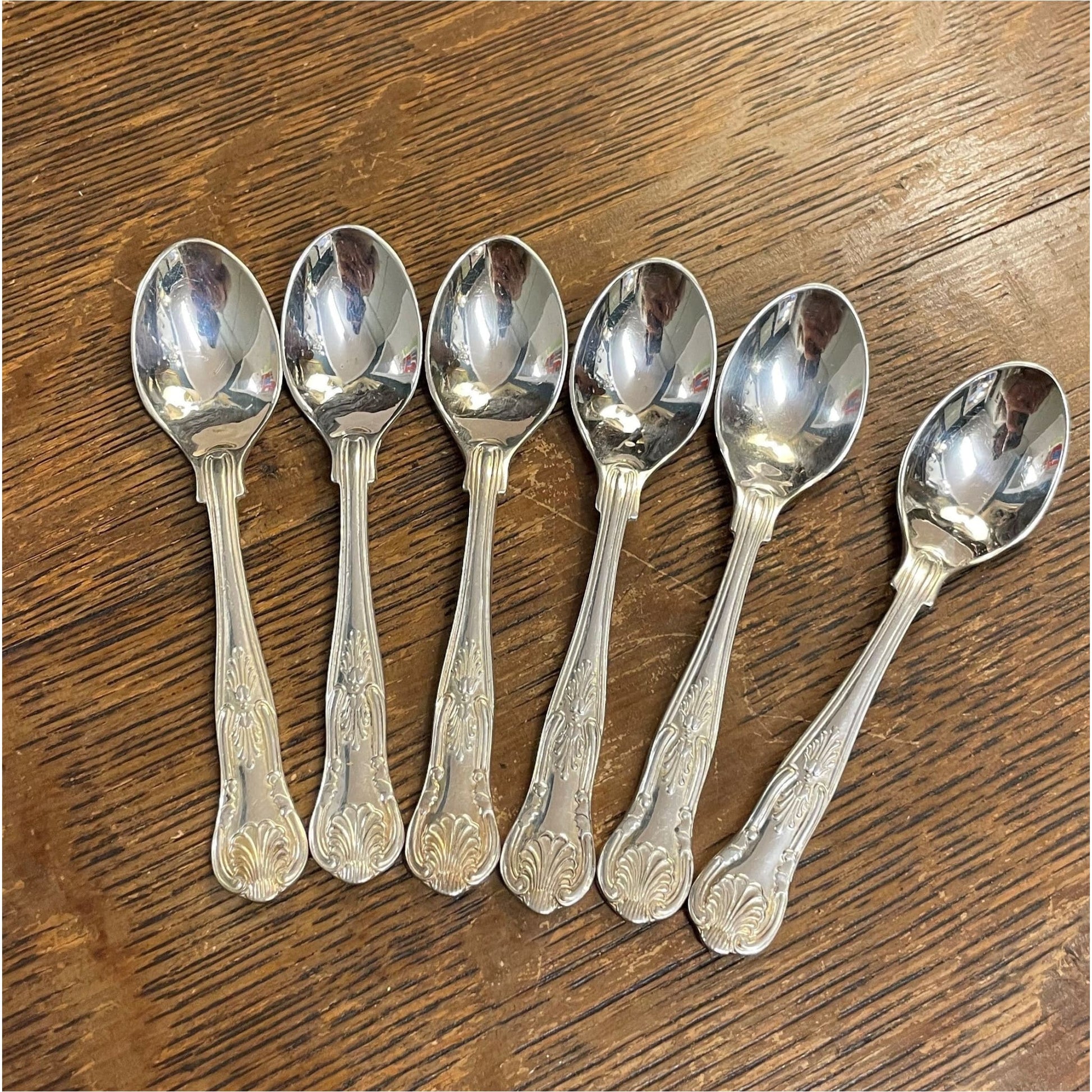 Six Silver Plated Teaspoons - Silver