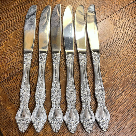 Six Stainless Steel Knives - Silver