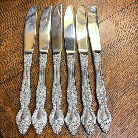Six Stainless Steel Knives - Silver