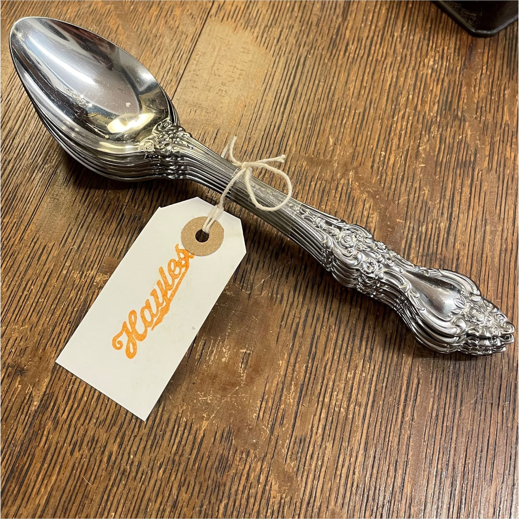 Six Stainless Steel Spoons - Silver